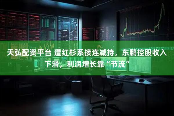 天弘配资平台 遭红杉系接连减持，东鹏控股收入下滑，利润增长靠“节流”